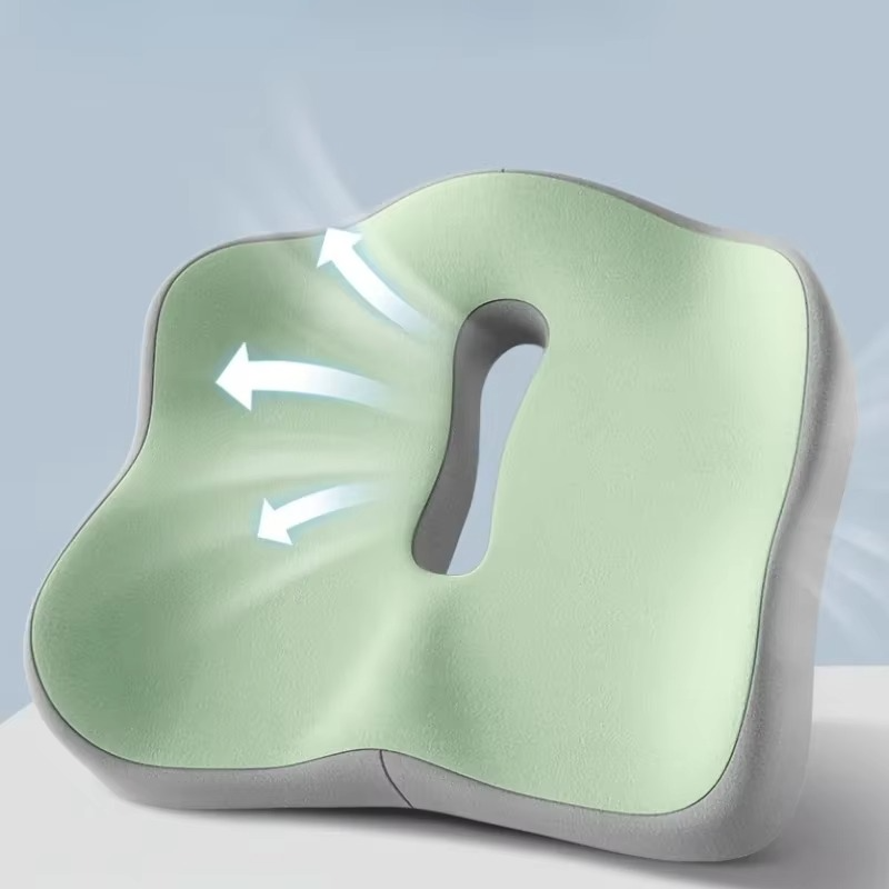 Ergonomic Office Seat Cushion – 3-Zone Memory Foam Lumbar Support for Posture & Comfort
