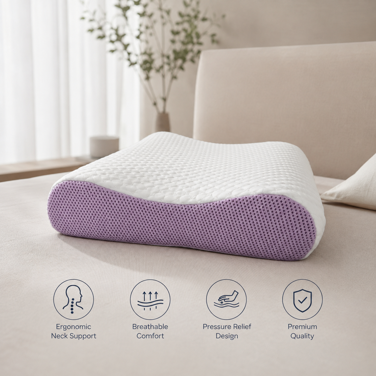 AirContour Neck Pillow – Breathable Zero-Pressure Support