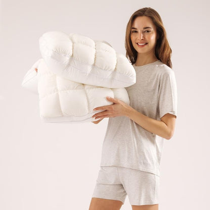 Mellow Sleep Mellow Puff Pillow – Ultra-Fluffy Quilted Cooling Comfort Pillow