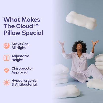 CloudAlign Ergonomic Pillow + FREE Cooling Pillow