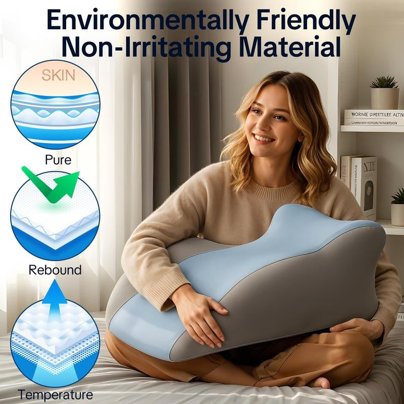 Ergonomic Memory Foam Support Pillow – Multi-Purpose Comfort Pillow for Neck, Back & Legs