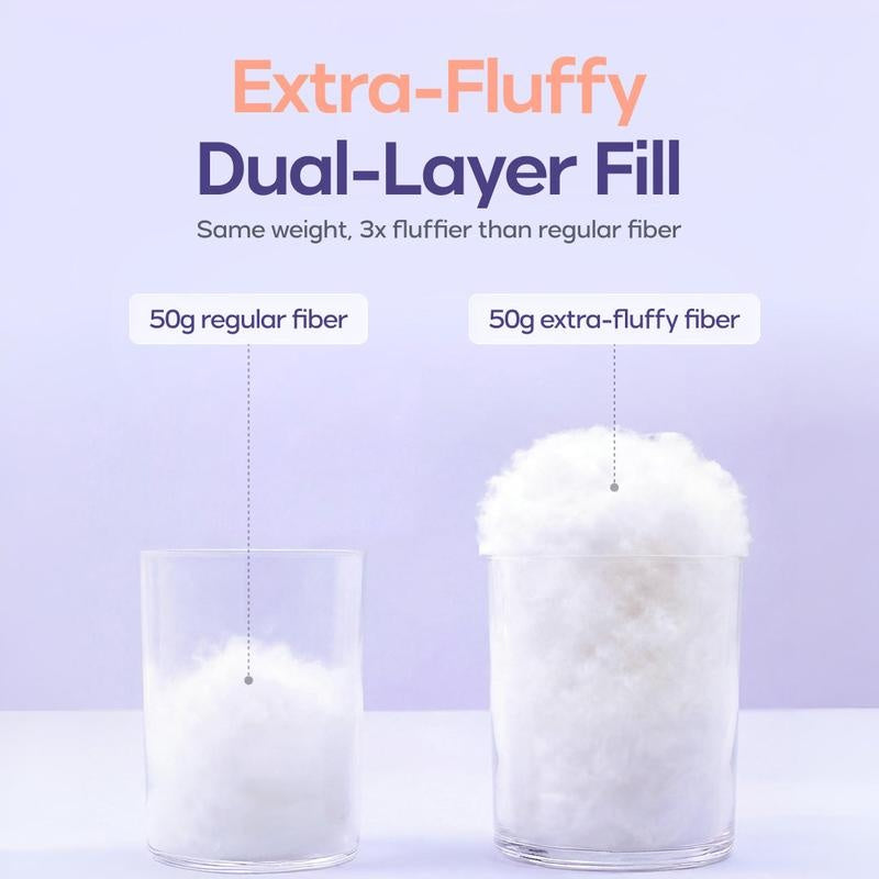 Mellow Sleep Mellow Puff Pillow – Ultra-Fluffy Quilted Cooling Comfort Pillow