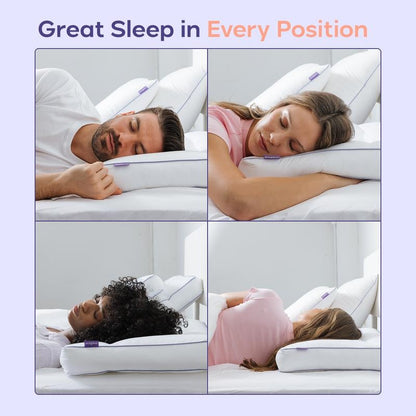 Mellow Sleep Adapt Pillow – 5 Sleep Zone Ergonomic Hotel Soft Pillow