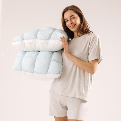 Mellow Sleep Mellow Puff Pillow – Ultra-Fluffy Quilted Cooling Comfort Pillow