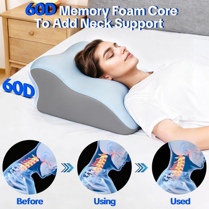 Ergonomic Memory Foam Support Pillow – Multi-Purpose Comfort Pillow for Neck, Back & Legs