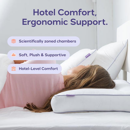 Mellow Sleep Adapt Pillow – 5 Sleep Zone Ergonomic Hotel Soft Pillow