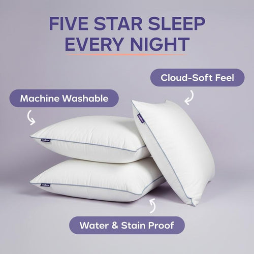 Mellow Sleep Hotel Pillow – Waterproof & Stain-Resistant Cloud-Soft Comfort