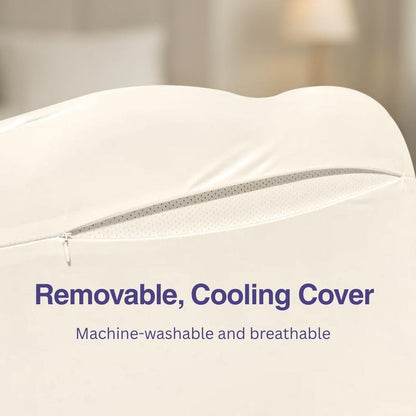 Mellow Sleep CloudAlign Pillow – Ergonomic Memory Foam Pillow with Cooling Pillowcase