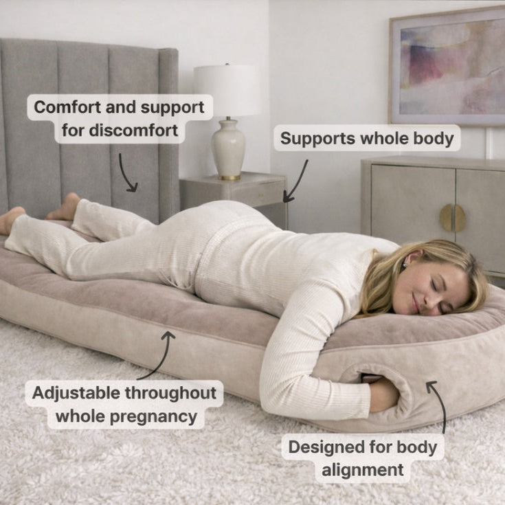 CloudComfort Pregnancy Pillow – Ultimate Belly & Full Body Sleep Support