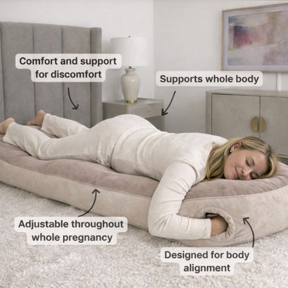 CloudComfort Pregnancy Pillow – Ultimate Belly & Full Body Sleep Support