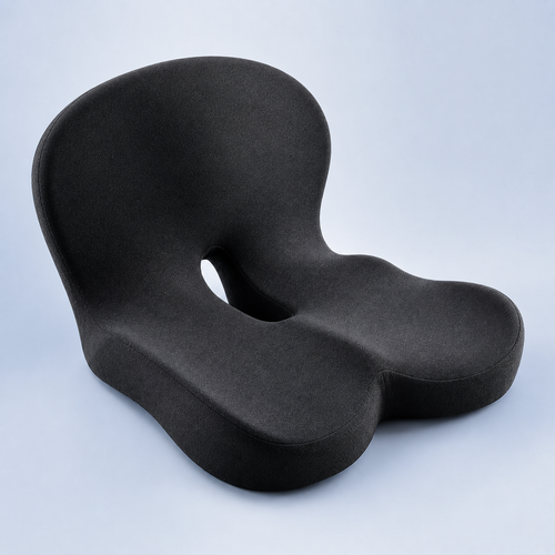 Memory Foam Seat Cushion – Ergonomic Back & Tailbone Support