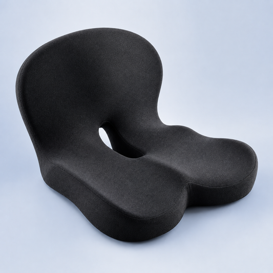 Memory Foam Seat Cushion – Ergonomic Back & Tailbone Support