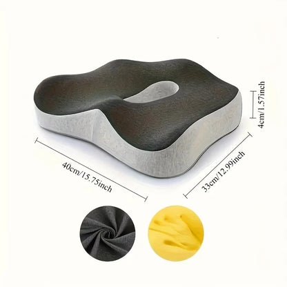 Ergonomic Office Seat Cushion – 3-Zone Memory Foam Lumbar Support Pillow