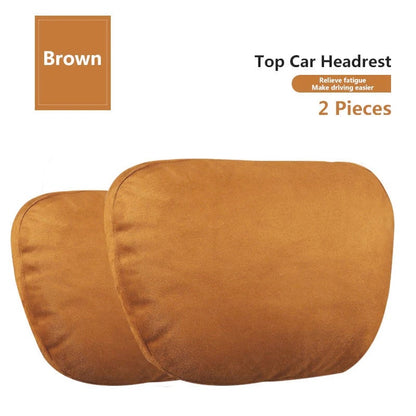 Car Headrest Neck Pillow Set – Soft Travel Support Cushion for Car Seats
