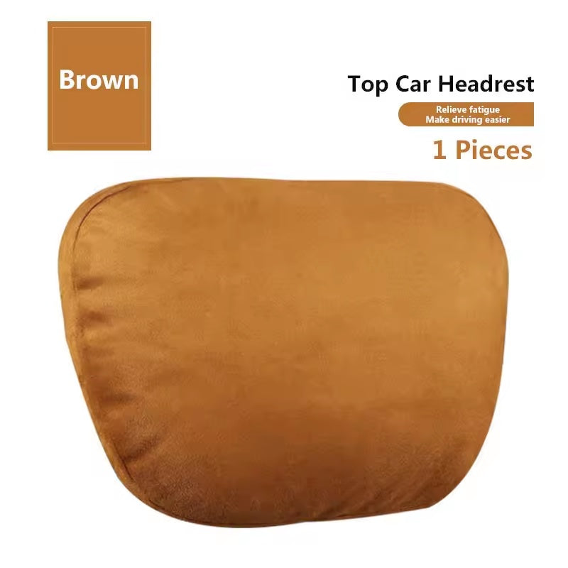 Car Headrest Neck Pillow Set – Soft Travel Support Cushion for Car Seats