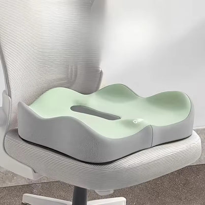 Ergonomic Office Seat Cushion – 3-Zone Memory Foam Lumbar Support Pillow