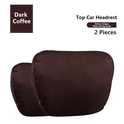 Car Headrest Neck Pillow Set – Soft Travel Support Cushion for Car Seats