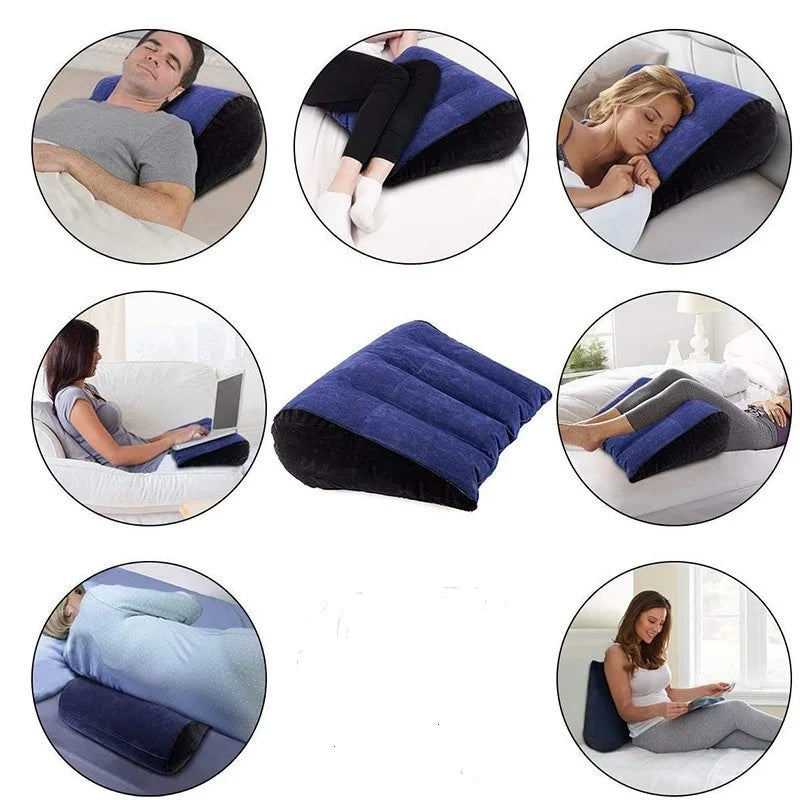 Inflatable Travel Pillow – Multifunctional Body & Lumbar Support Cushion