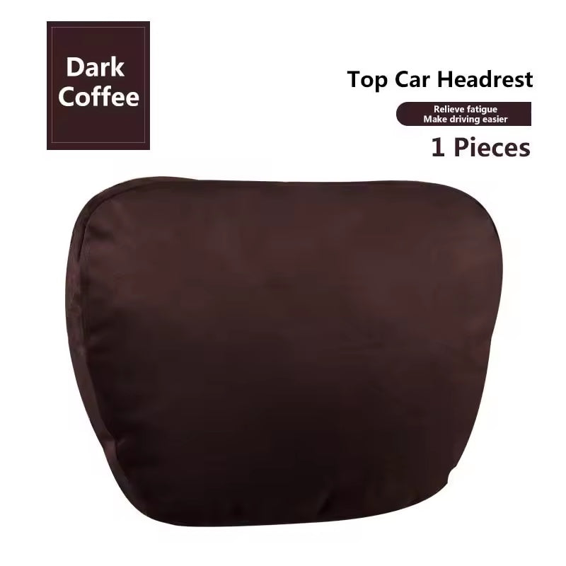 Car Headrest Neck Pillow Set – Soft Travel Support Cushion for Car Seats