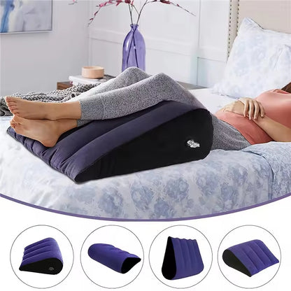 Inflatable Travel Pillow – Multifunctional Body & Lumbar Support Cushion