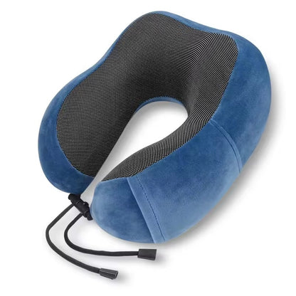 U-Shaped Memory Foam Neck Pillow – Soft Travel Support for Airplane & Home Use