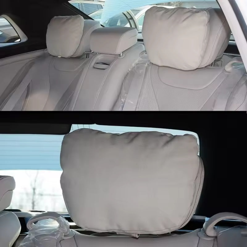 Car Headrest Neck Pillow Set – Soft Travel Support Cushion for Car Seats