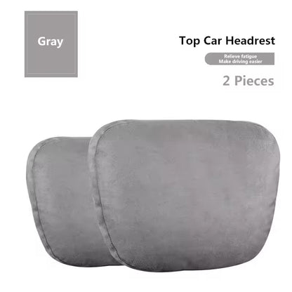 Car Headrest Neck Pillow Set – Soft Travel Support Cushion for Car Seats