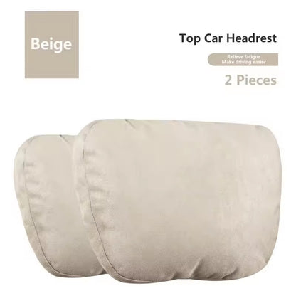 Car Headrest Neck Pillow Set – Soft Travel Support Cushion for Car Seats