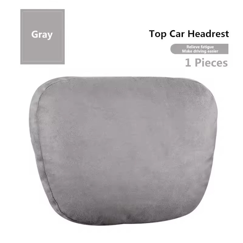 Car Headrest Neck Pillow Set – Soft Travel Support Cushion for Car Seats