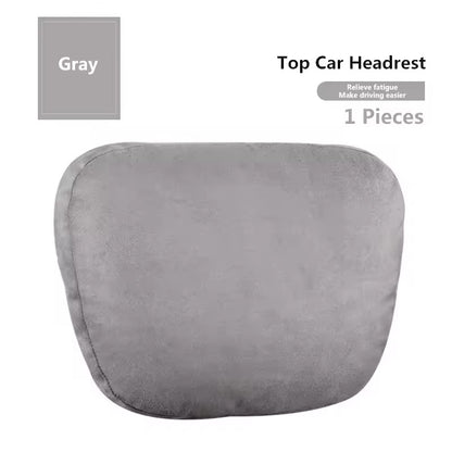 Car Headrest Neck Pillow Set – Soft Travel Support Cushion for Car Seats