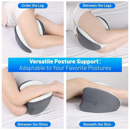 Memory Foam Knee Pillow – Cooling Leg Support Pillow for Side Sleepers