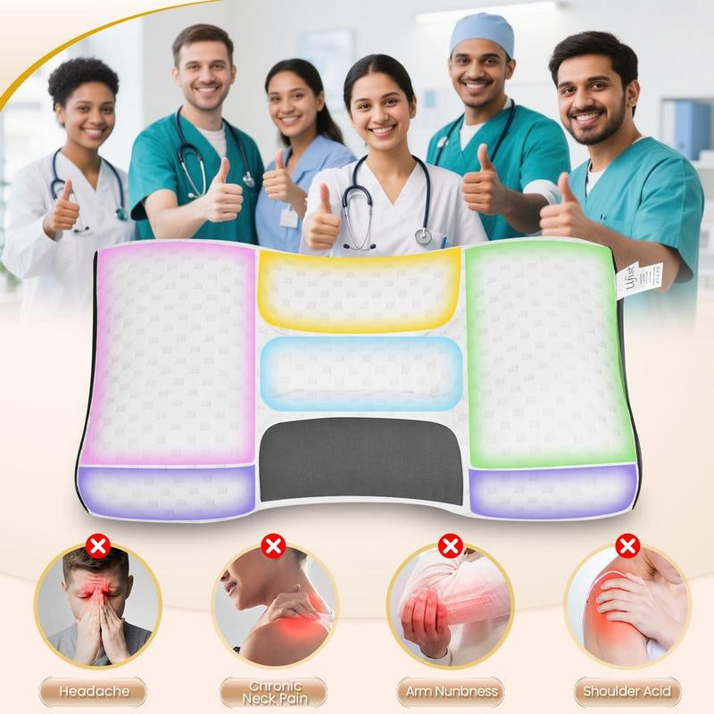 UFIST Cervical Massage Pillow Set – Ergonomic Neck Support Pillow Set (2 Pieces)