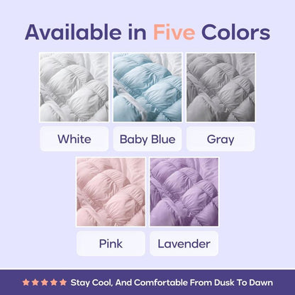 Mellow Sleep Mellow Puff Pillow – Ultra-Fluffy Quilted Cooling Comfort Pillow