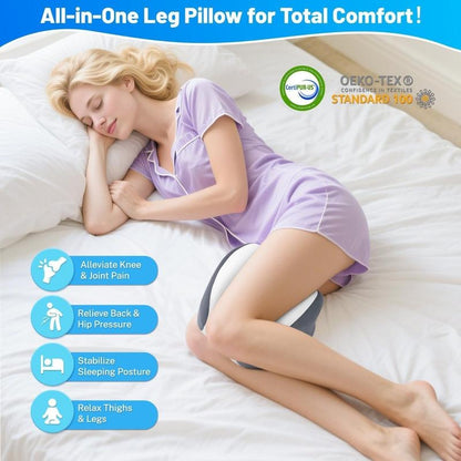 Memory Foam Knee Pillow – Cooling Leg Support Pillow for Side Sleepers