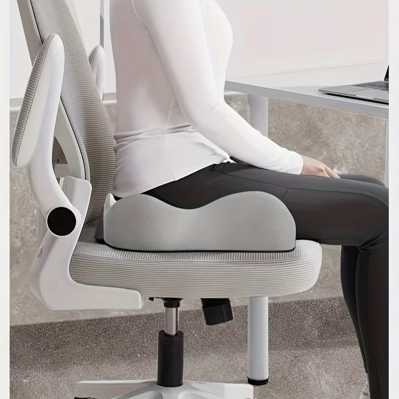 Ergonomic Office Seat Cushion – 3-Zone Memory Foam Lumbar Support for Posture &amp; Comfort