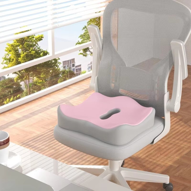 Ergonomic Office Seat Cushion – 3-Zone Memory Foam Lumbar Support for Posture &amp; Comfort