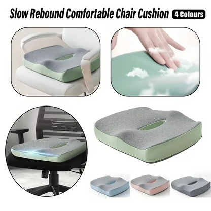 Ergonomic Office Seat Cushion – 3-Zone Memory Foam Lumbar Support for Posture &amp; Comfort