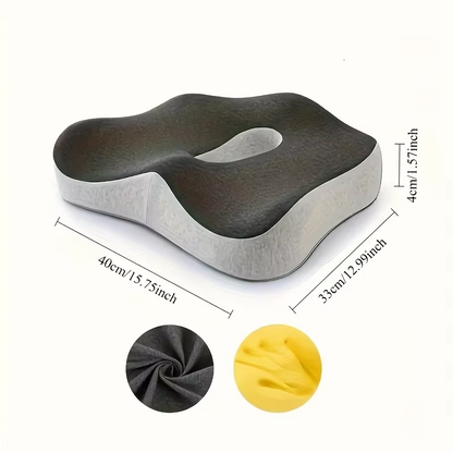 Ergonomic Office Seat Cushion – 3-Zone Memory Foam Lumbar Support for Posture &amp; Comfort