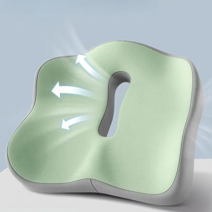 Ergonomic Office Seat Cushion – 3-Zone Memory Foam Lumbar Support for Posture &amp; Comfort