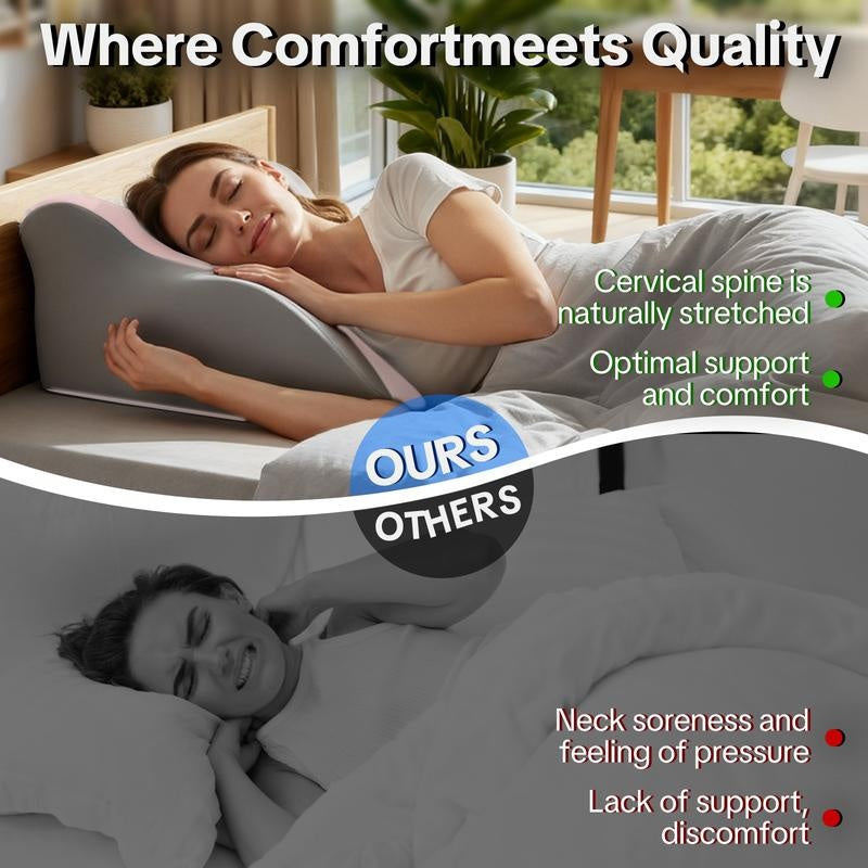 Ergonomic Memory Foam Support Pillow – Multi-Purpose Comfort Pillow for Neck, Back & Legs