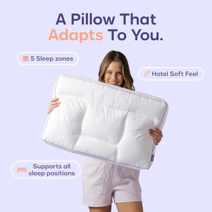 Mellow Sleep Adapt Pillow – 5 Sleep Zone Ergonomic Hotel Soft Pillow