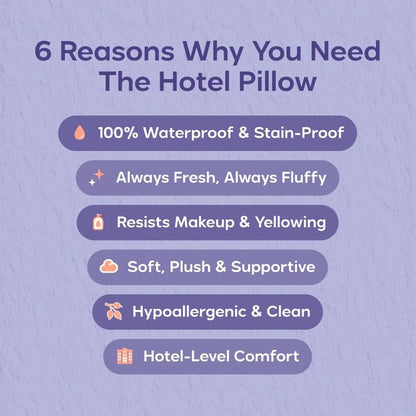 Mellow Sleep Hotel Pillow – Waterproof & Stain-Resistant Cloud-Soft Comfort