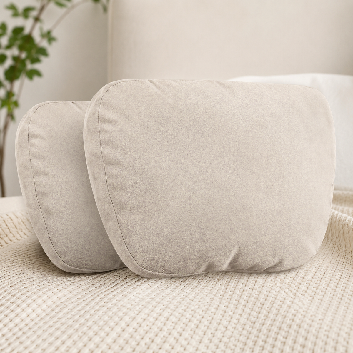 Car Headrest Neck Pillow Set – Soft Travel Support