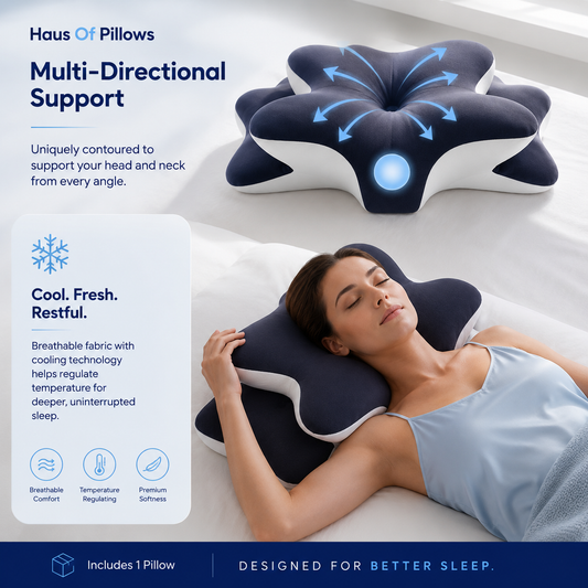 DualComfort Neck Pillow – Cooling Memory Foam Support