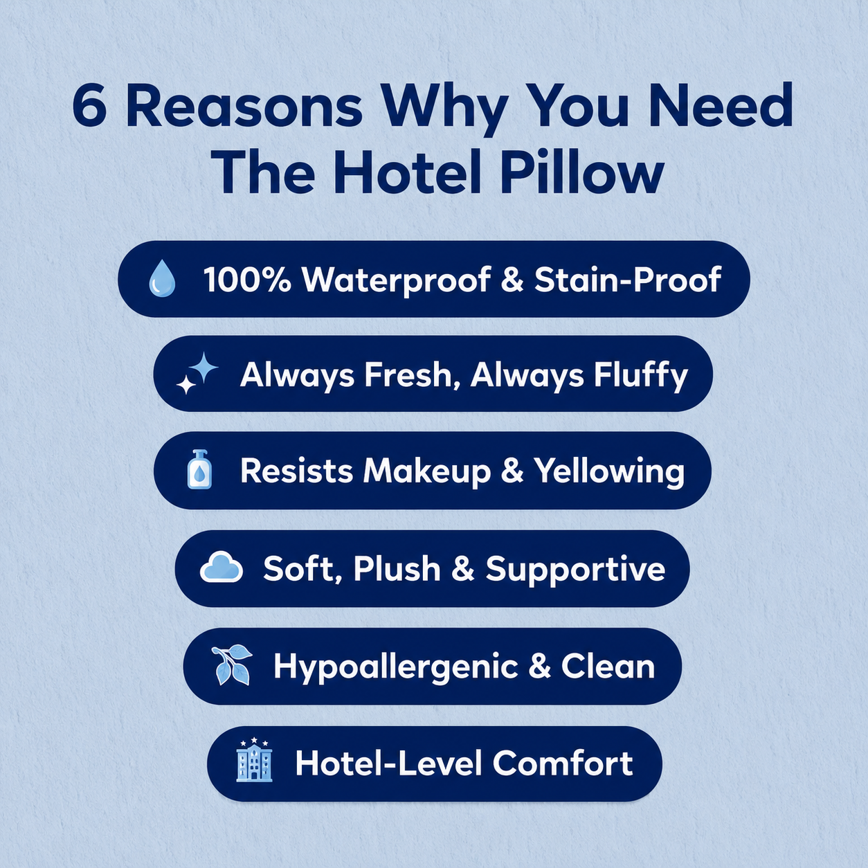 HotelCloud Pillow – Waterproof Cloud-Soft Pillow