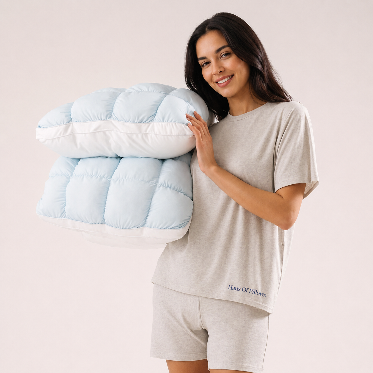 CloudPuff Pillow – Ultra-Fluffy Quilted Comfort Pillow