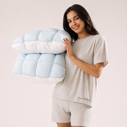 CloudPuff Pillow – Ultra-Fluffy Quilted Comfort Pillow
