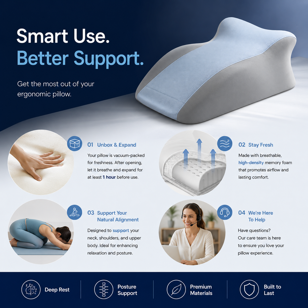 ComfortFlex Pillow – Multi-Purpose Body Support Pillow