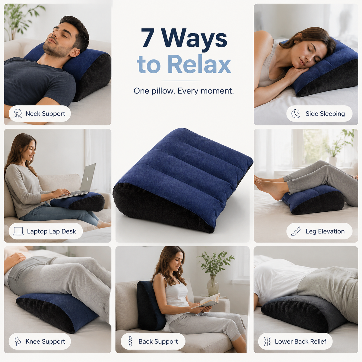 AirFlex Travel Pillow – Body & Lumbar Support