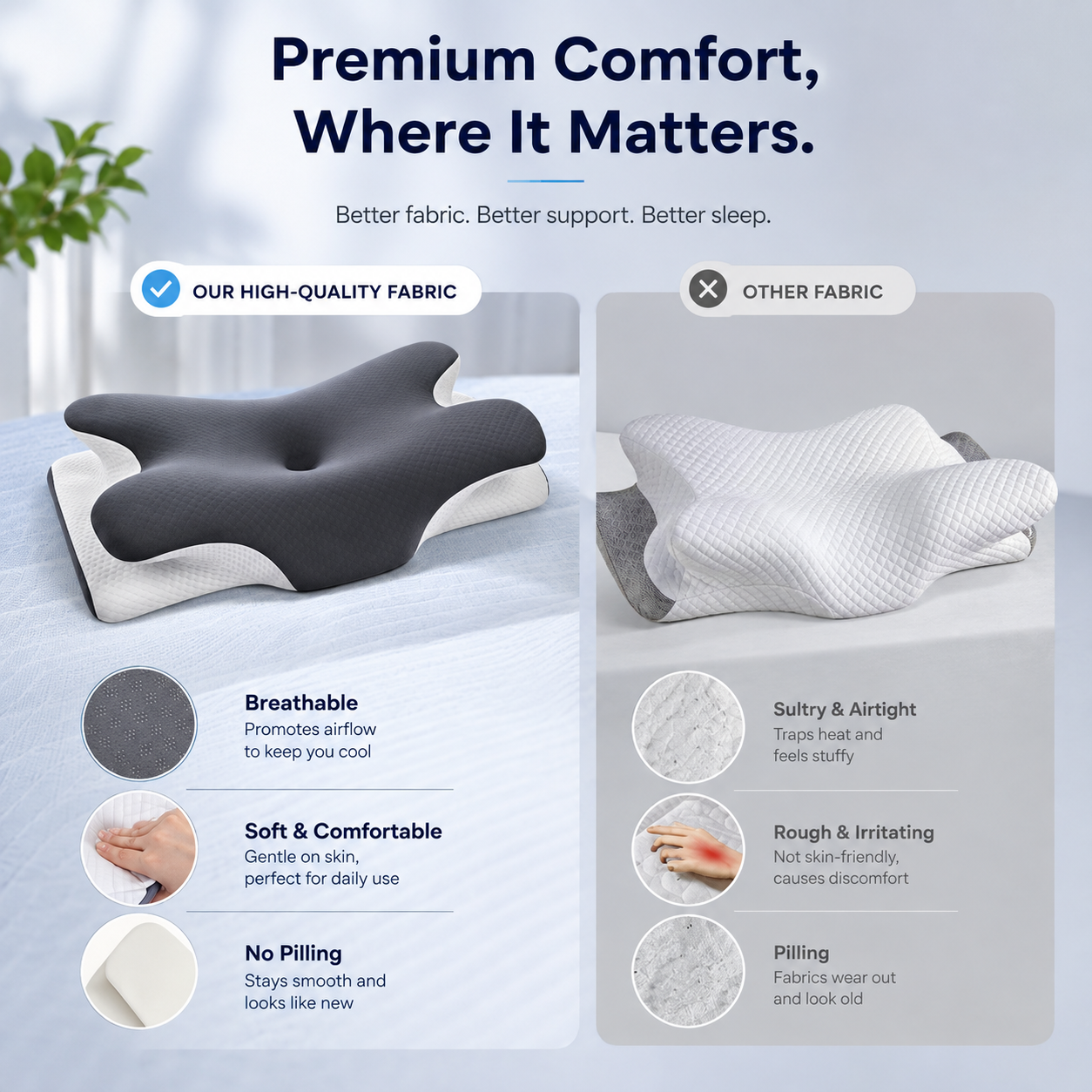 Cooling Neck Pillow – Adjustable Ergonomic Support